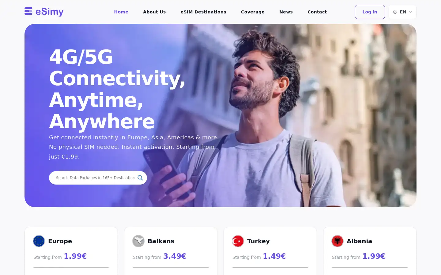 Screenshot of esimy.net