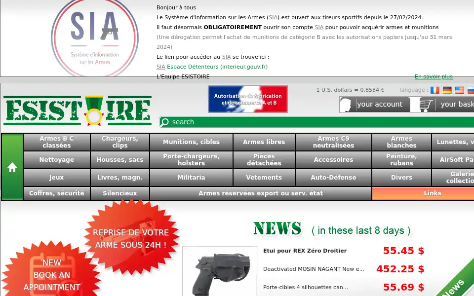 Screenshot of esistoire.fr