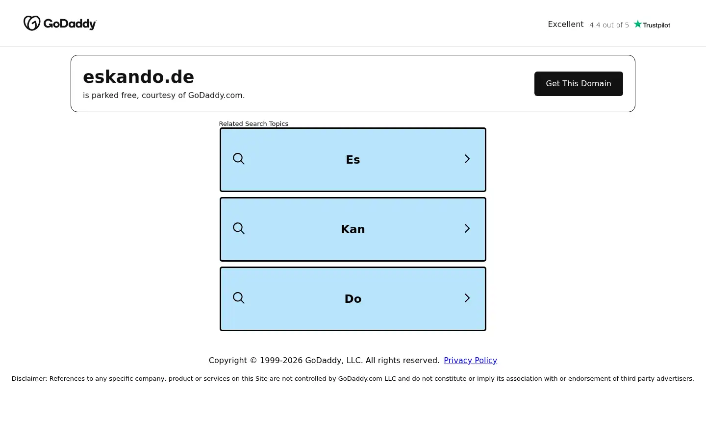 Screenshot of eskando.de