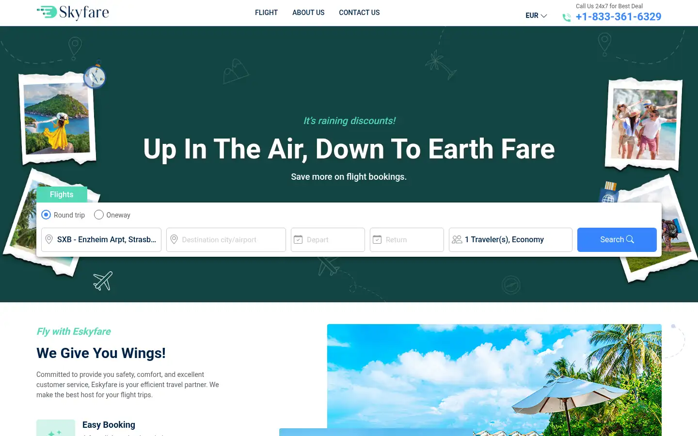 Screenshot of eskyfare.com