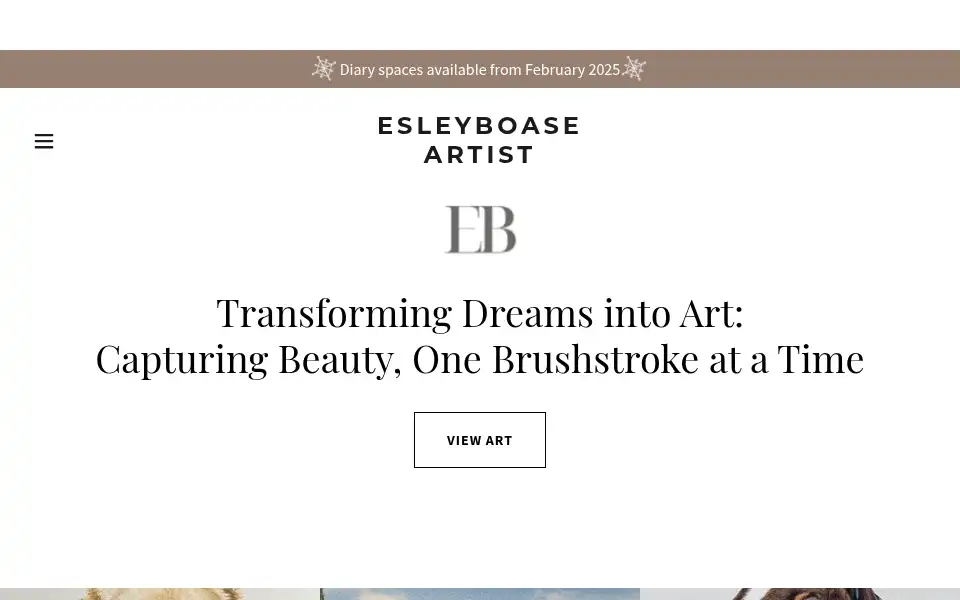 Screenshot of esleyboaseartist.co.uk