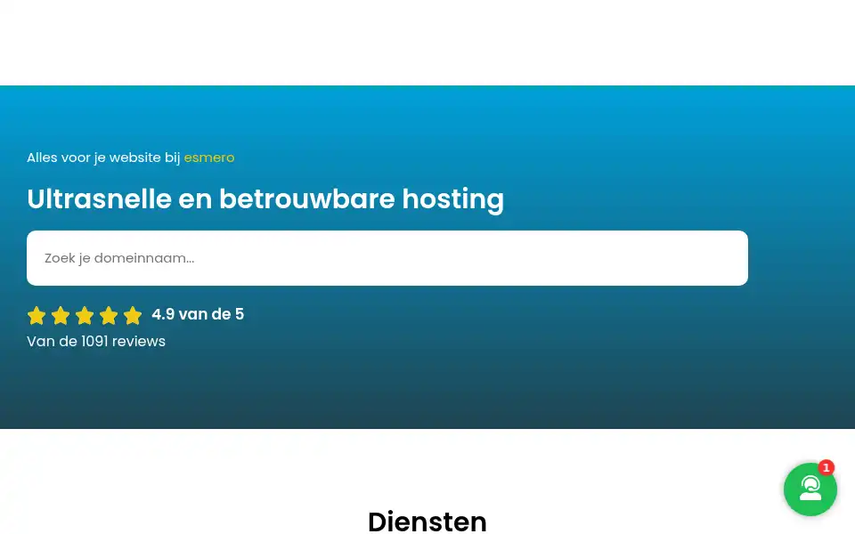 Screenshot of esmero.nl
