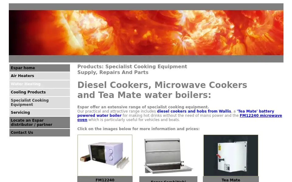 Screenshot of espar.co.uk