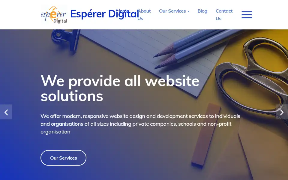 Screenshot of esperer.digital