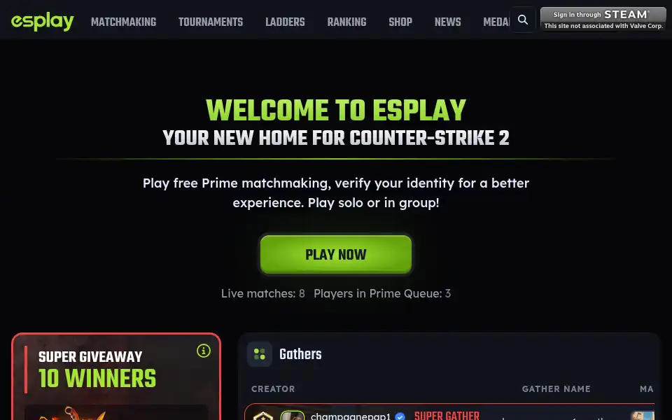Screenshot of esplay.com
