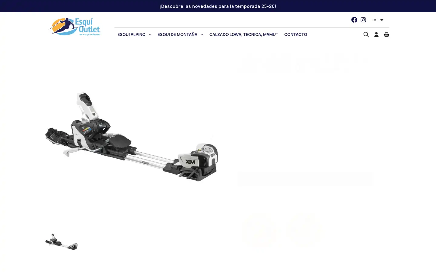 Screenshot of esqui-outlet.com