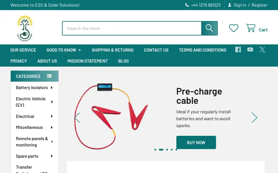 Screenshot of essandsolarsolutions.co.uk