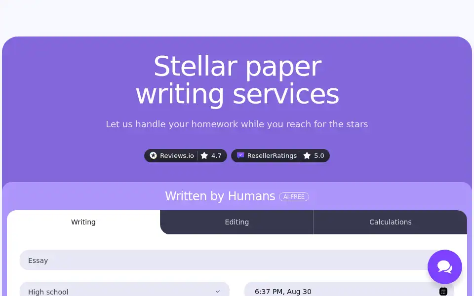 Screenshot of essaywritingservice.net