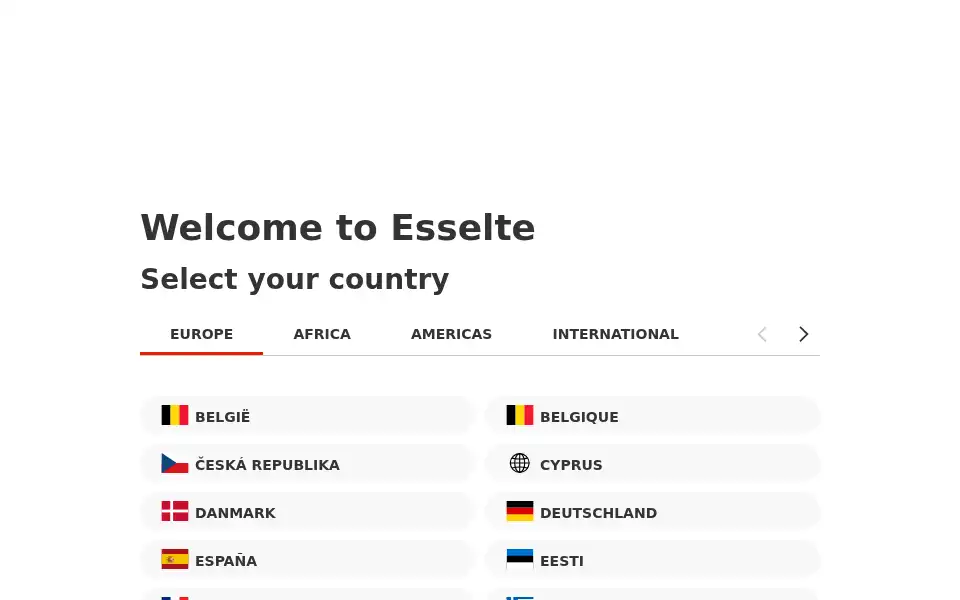 Screenshot of esselte.com