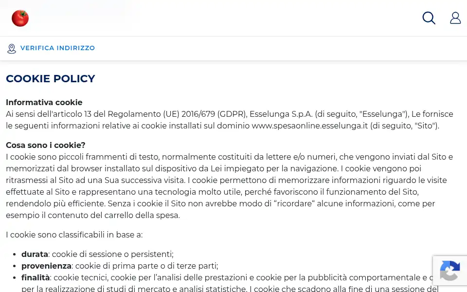 Screenshot of esselungaacasa.it