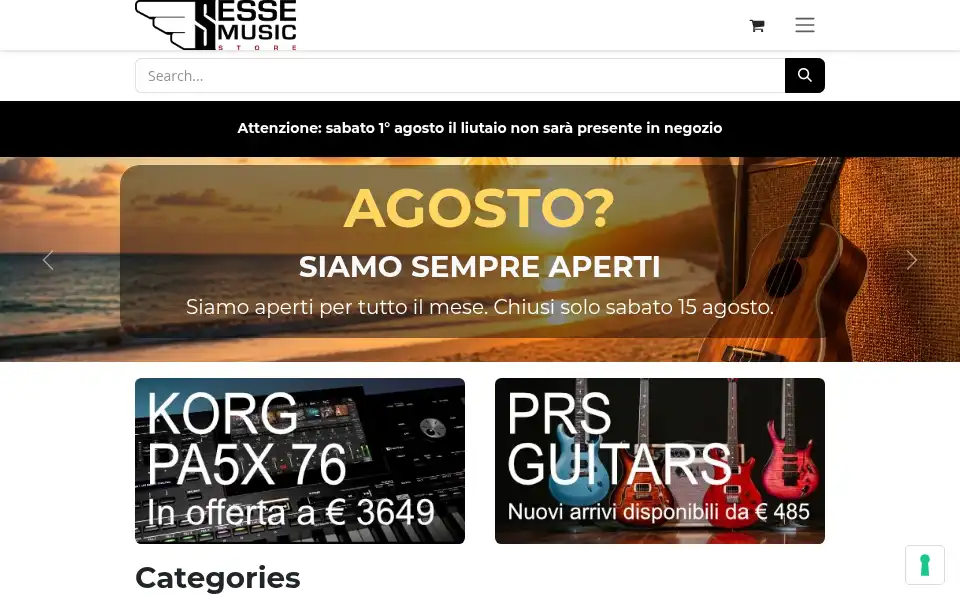 Screenshot of essemusic.it