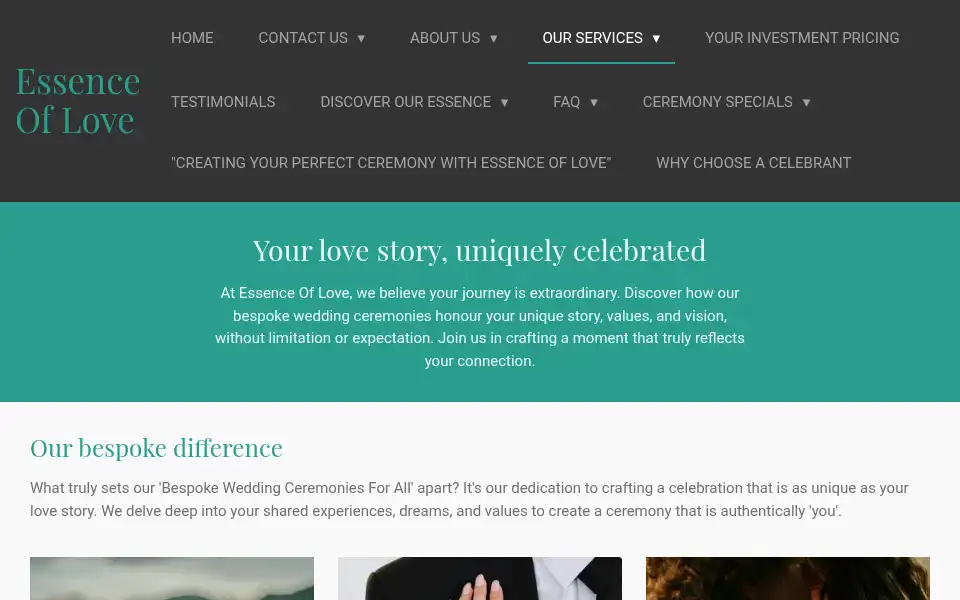 Screenshot of essenceoflove.co.uk