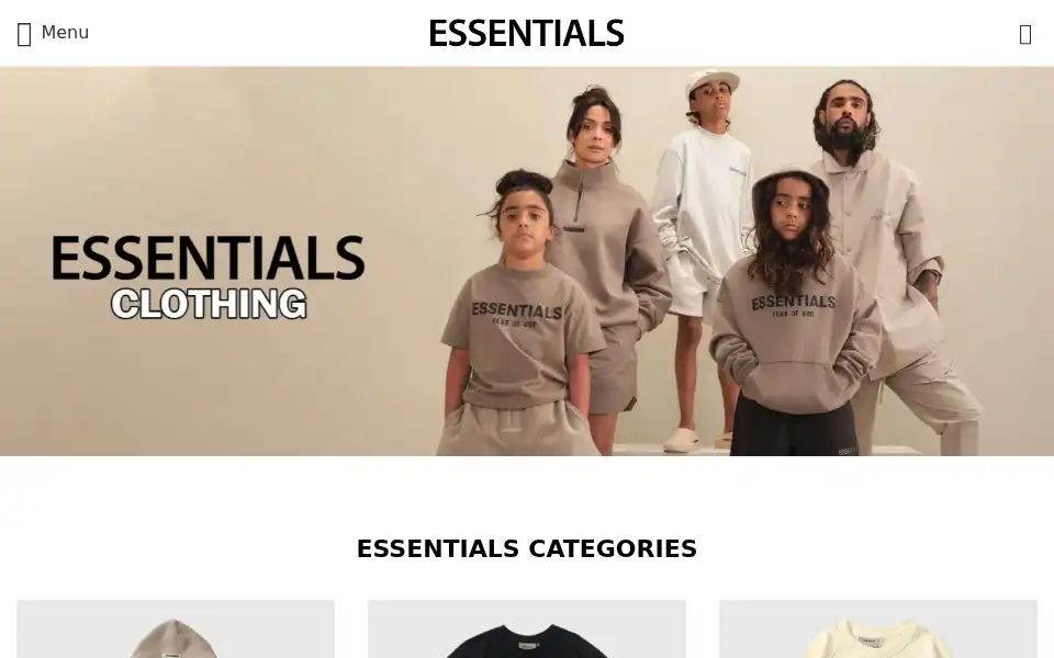 Screenshot of essentialhoodiesuk.com