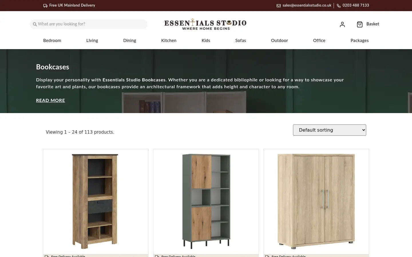 Screenshot of essentialsstudio.co.uk