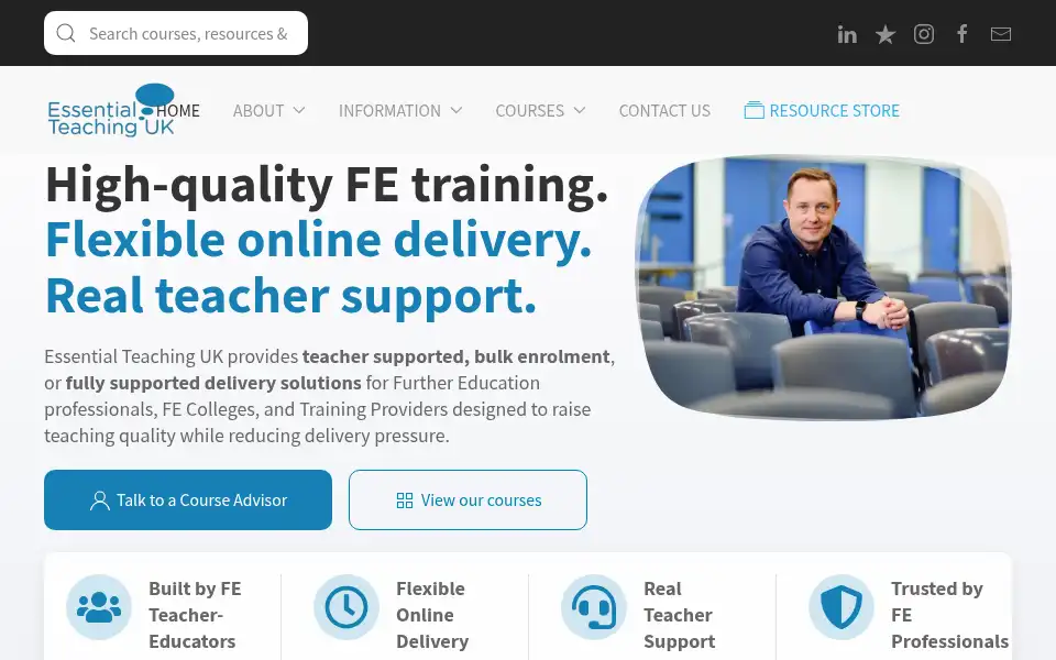 Screenshot of essentialteaching.uk