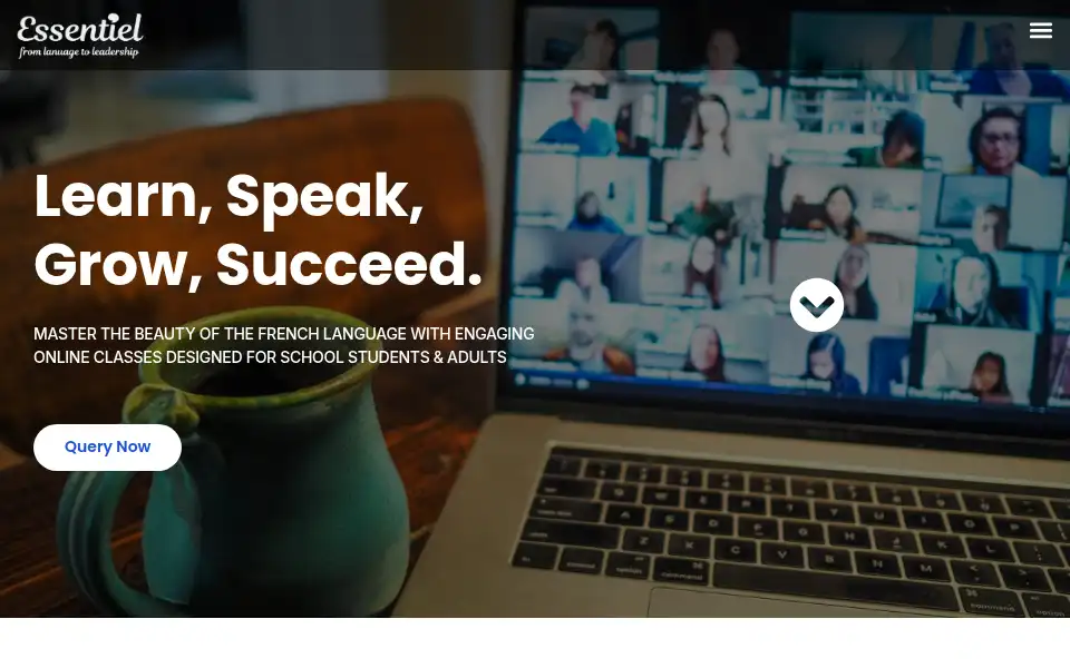 Screenshot of essentiel.in
