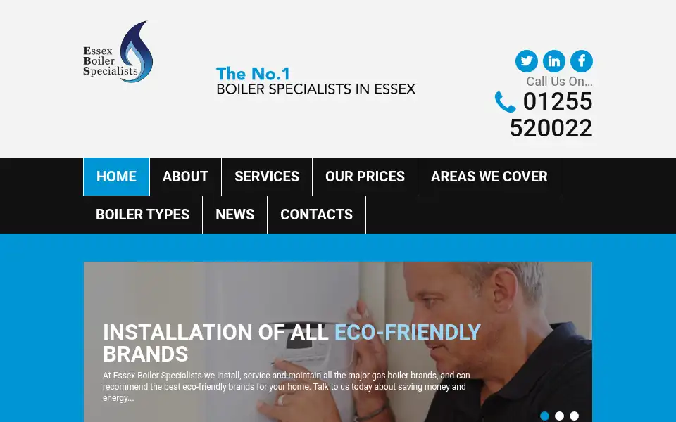 Screenshot of essexboilerspecialists.co.uk