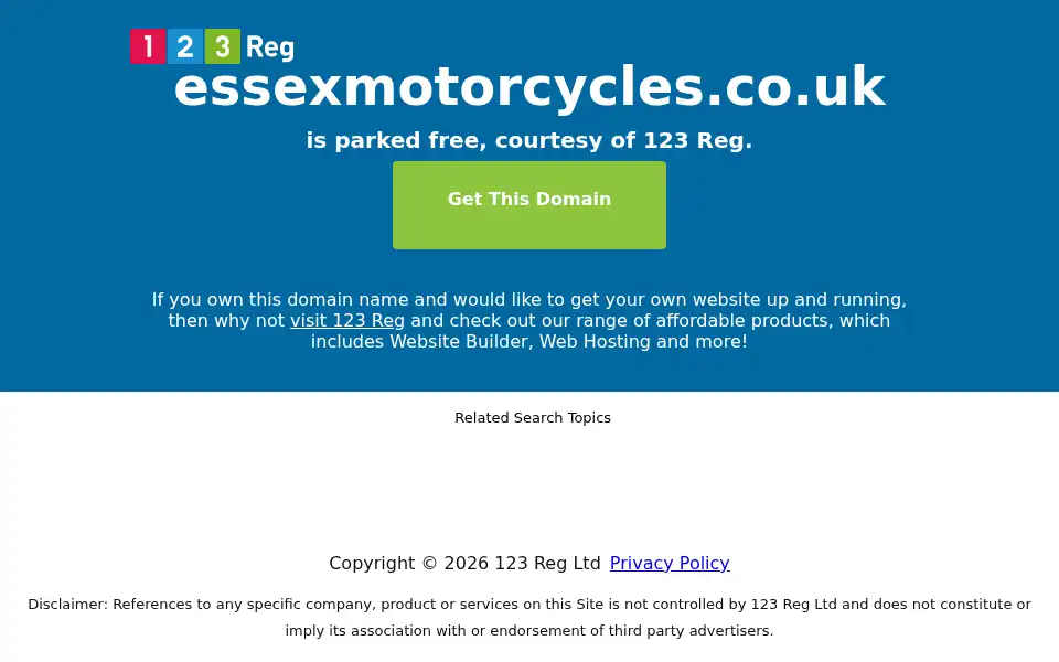 Screenshot of essexmotorcycles.co.uk