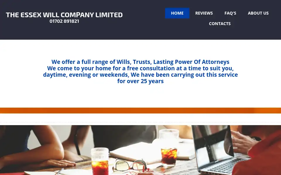 Screenshot of essexwills.com