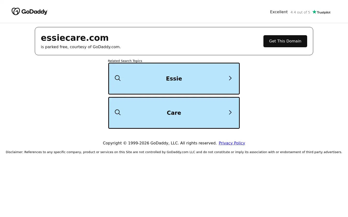 Screenshot of essiecare.com
