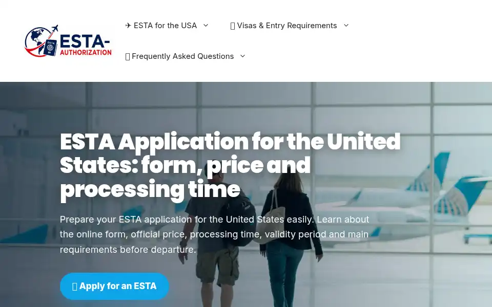 Screenshot of esta-authorization.net