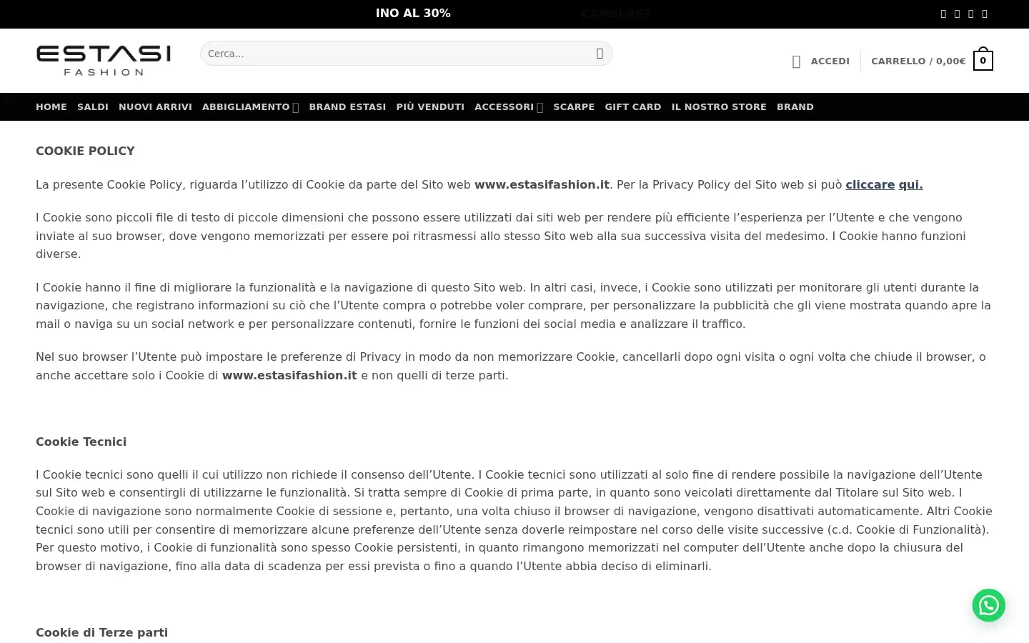 Screenshot of estasifashion.it