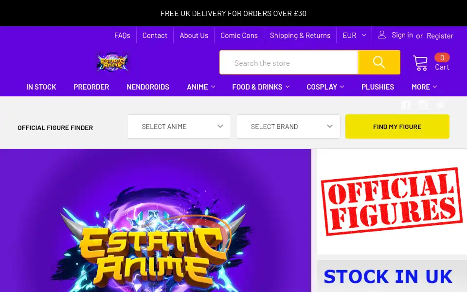 Screenshot of estaticanime.co.uk