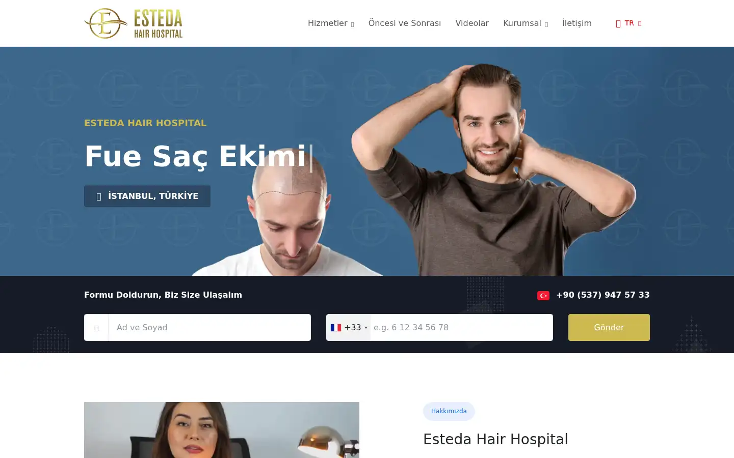 Screenshot of estedahair.com