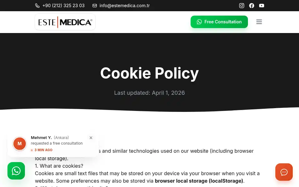Screenshot of estemedica.com.tr