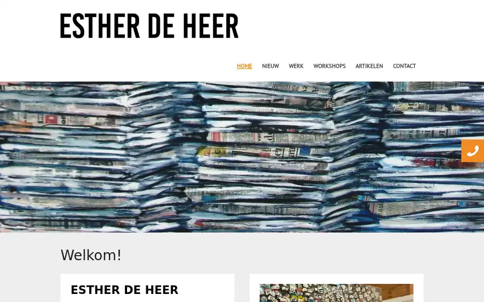 Screenshot of estherdeheer.com
