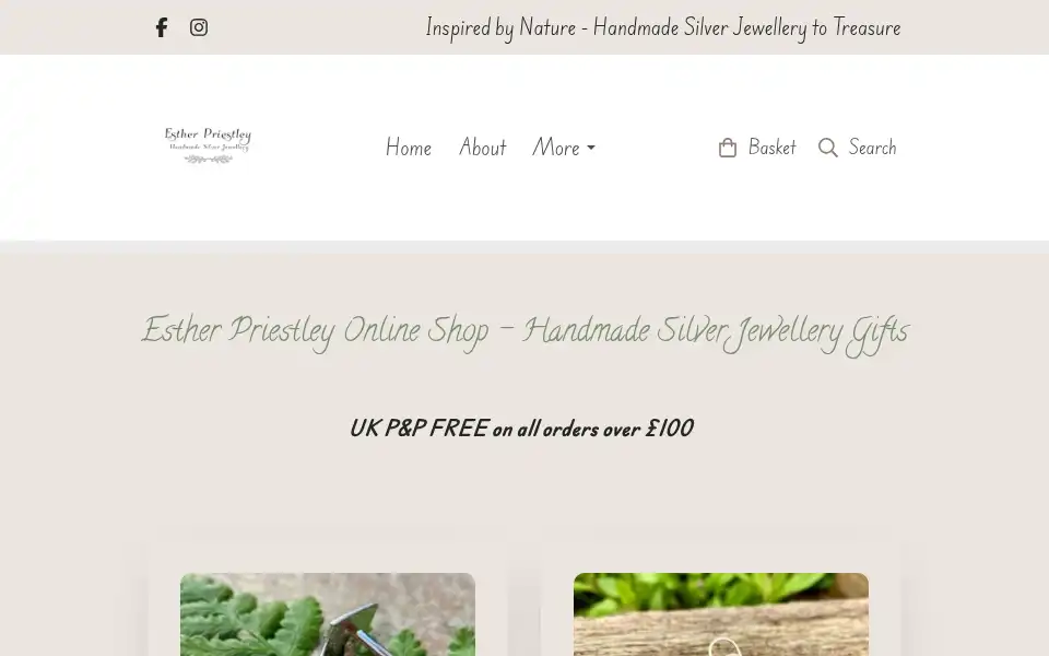 Screenshot of estherpriestley.co.uk
