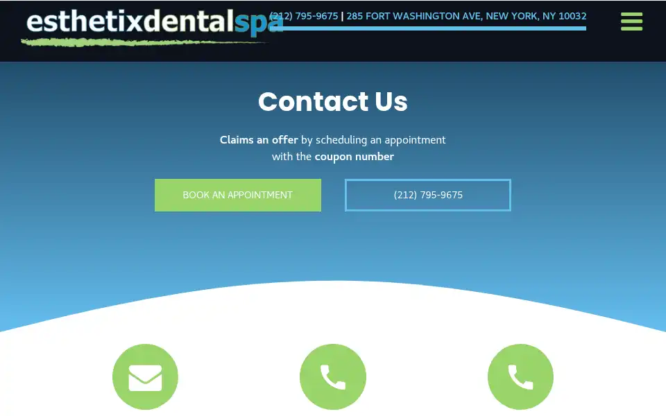 Screenshot of esthetixdentalspa.com