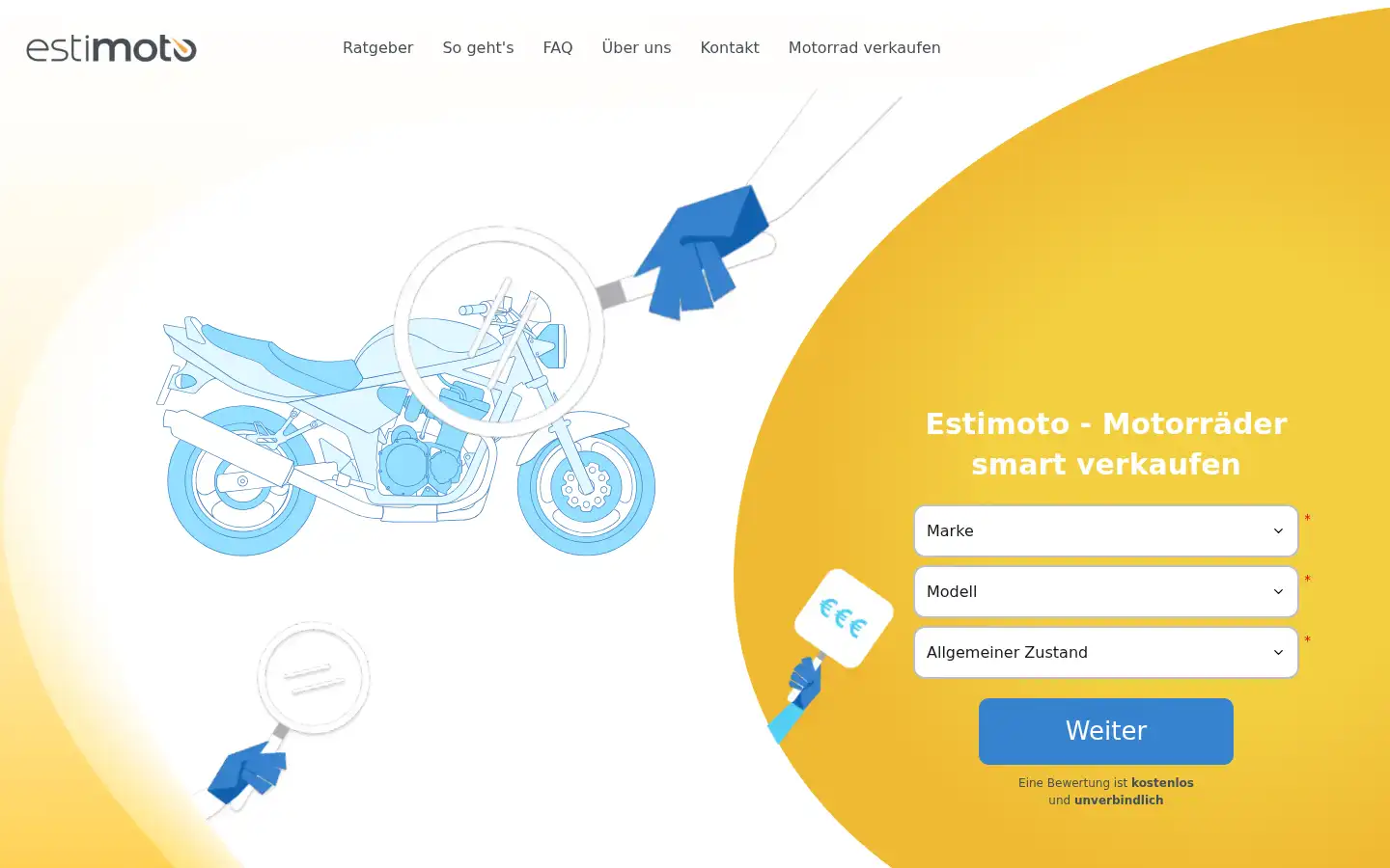 Screenshot of estimoto.de