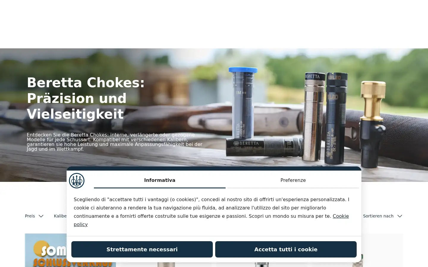 Screenshot of estore.beretta.com