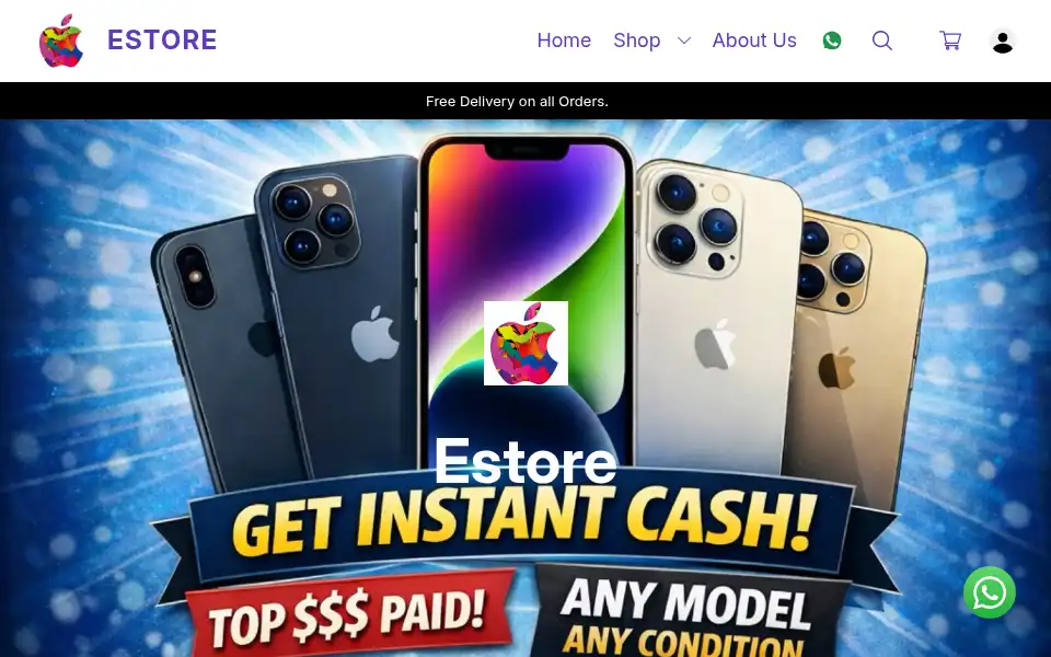 Screenshot of estorecell.com