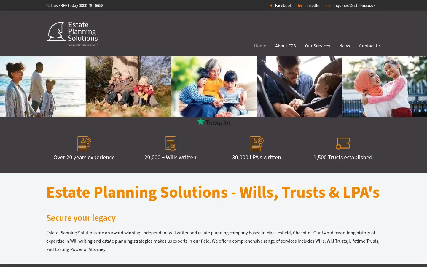 Screenshot of estplan.co.uk