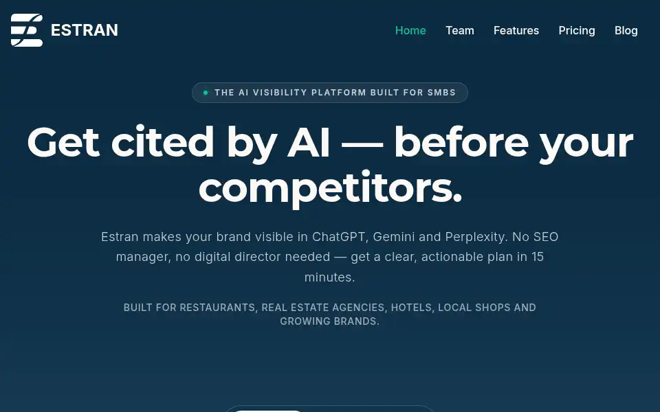 Screenshot of estran.io