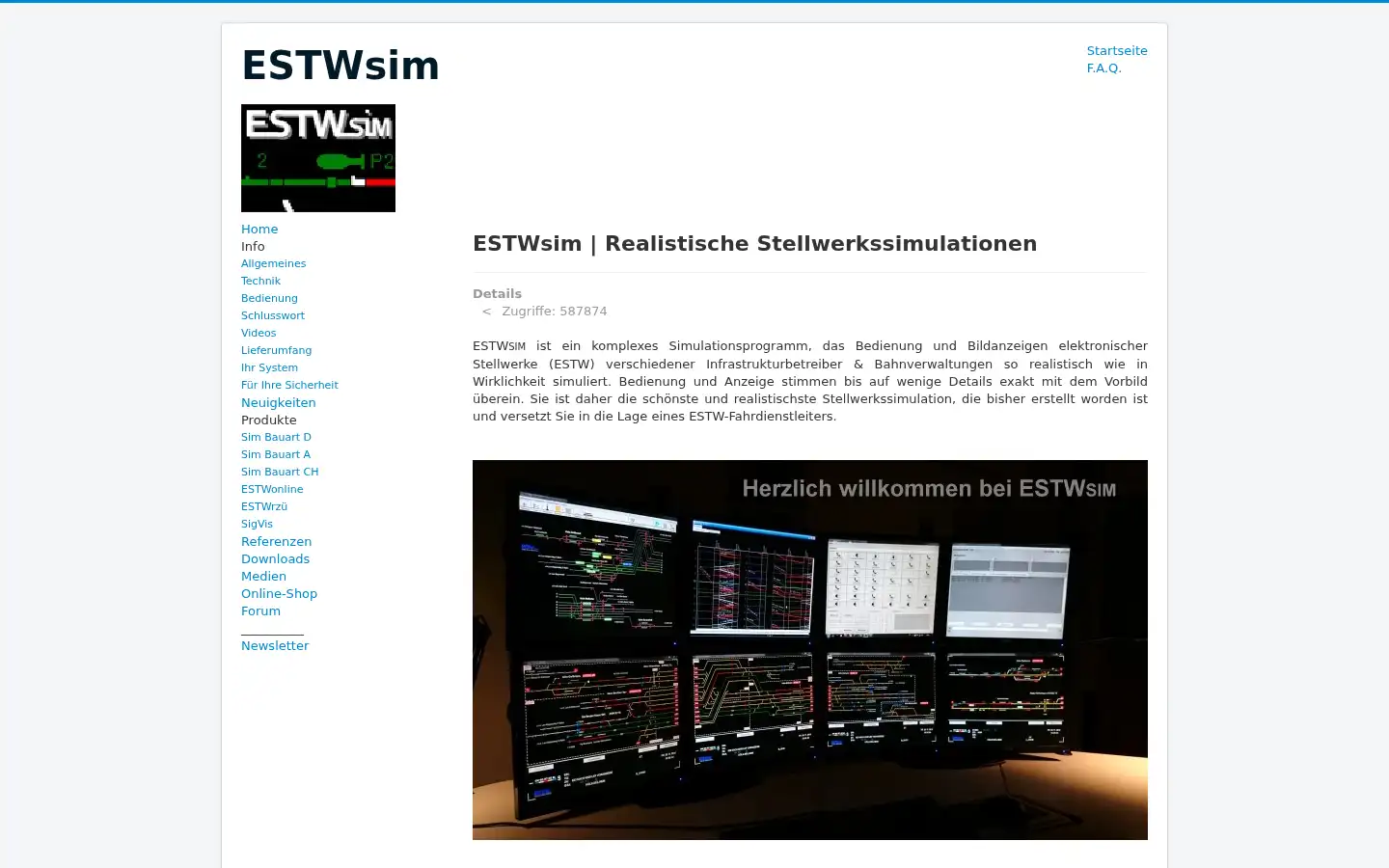 Screenshot of estwsim.de