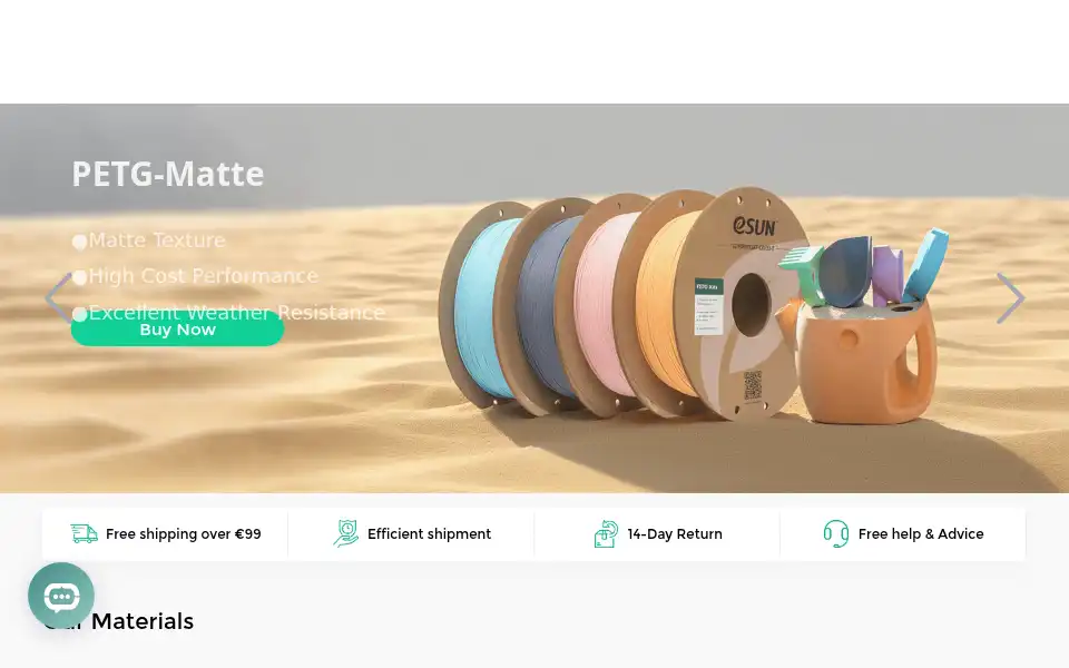 Screenshot of esun3dstoreeu.com