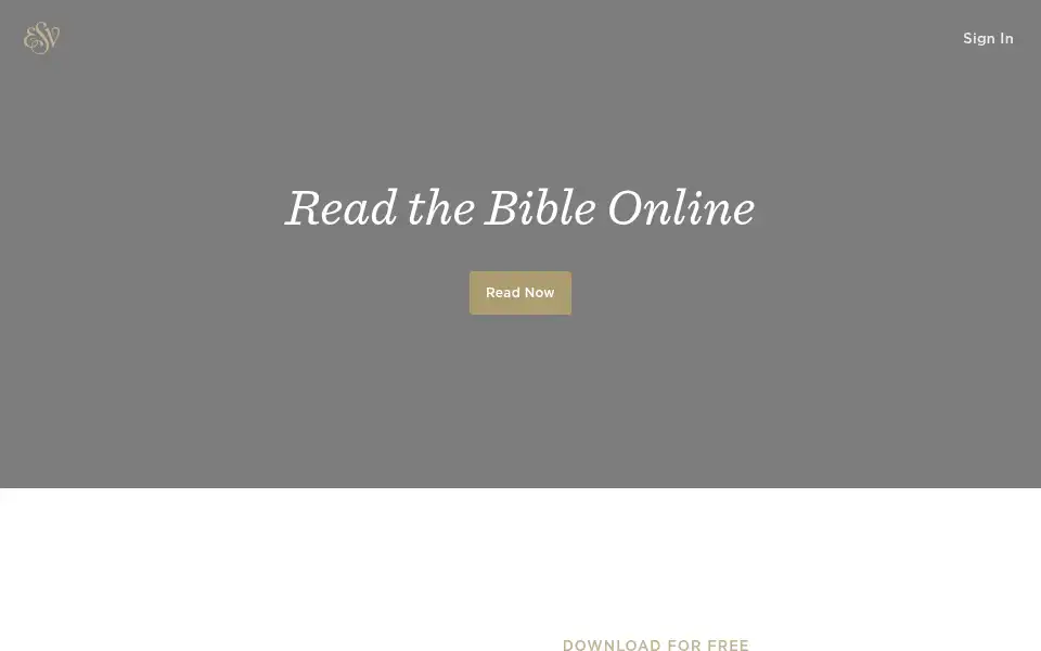 Screenshot of esv.org