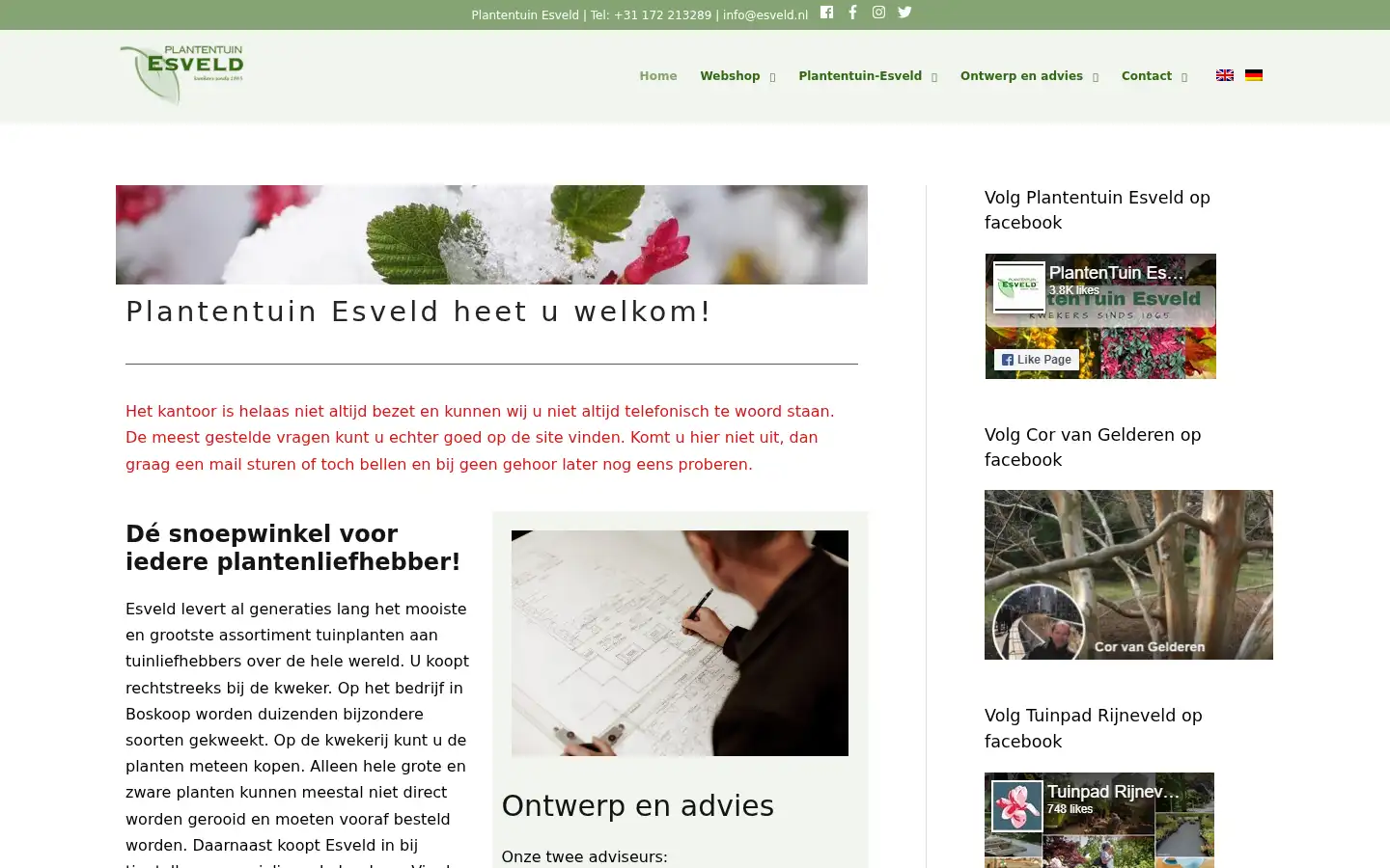 Screenshot of esveld.nl
