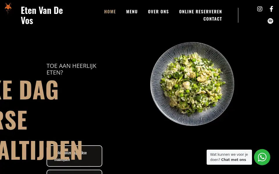 Screenshot of etenvandevos.nl