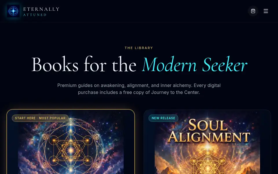 Screenshot of eternallyattuned.com