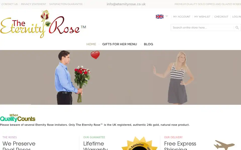 Screenshot of eternityrose.co.uk