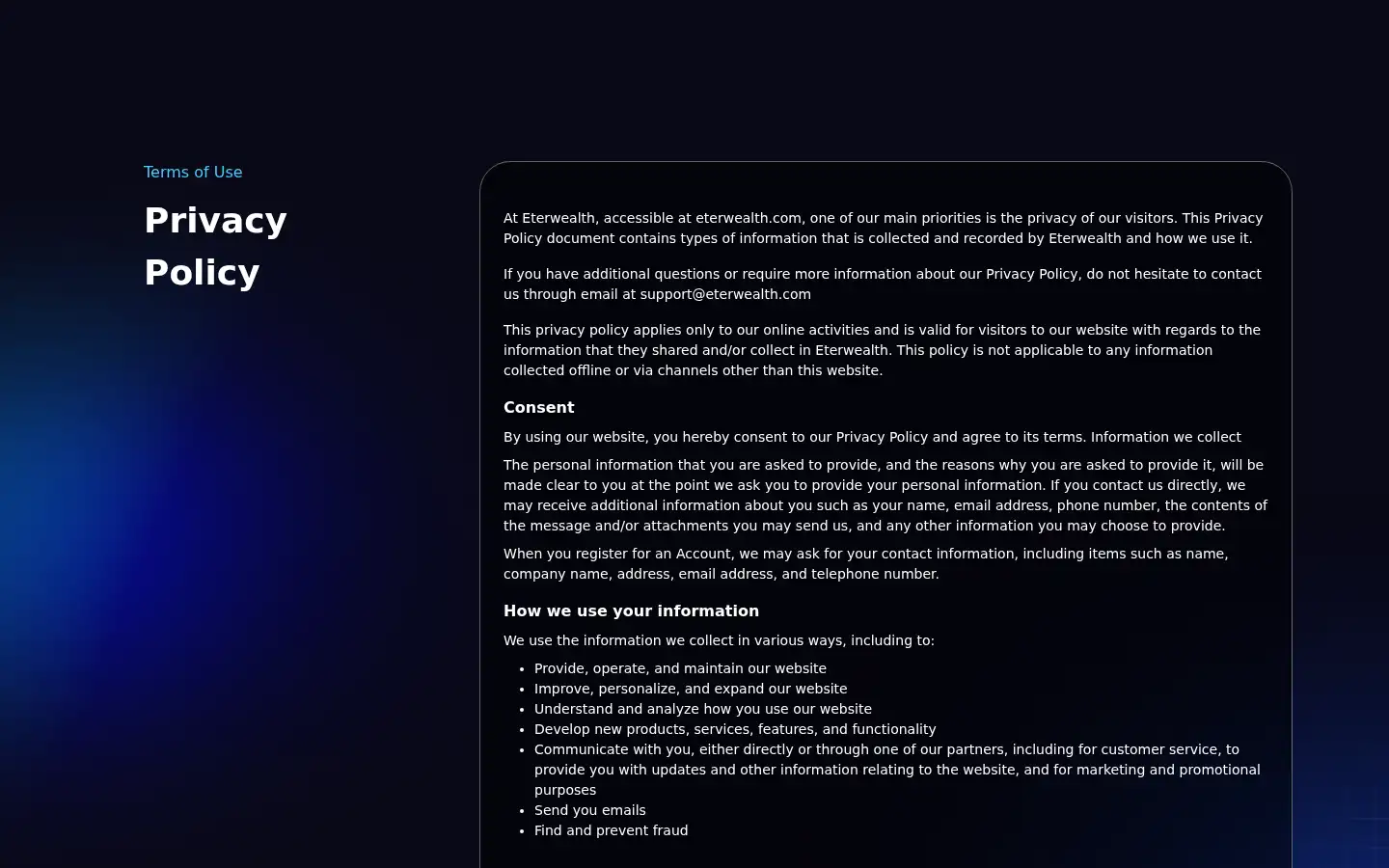 Screenshot of eterwealth.com