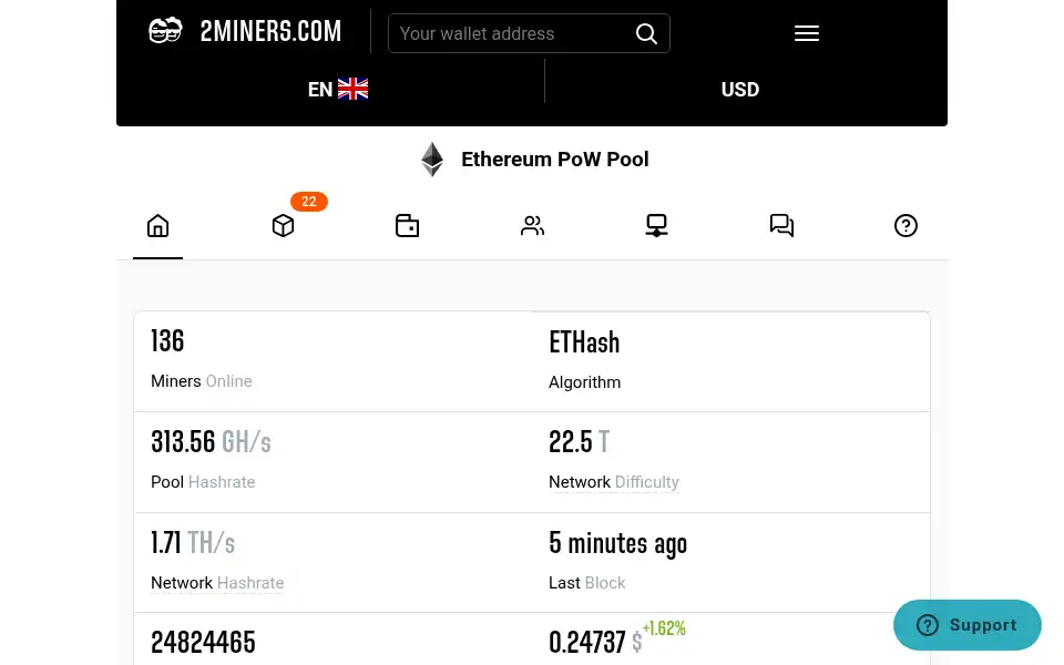 Screenshot of eth.2miners.com