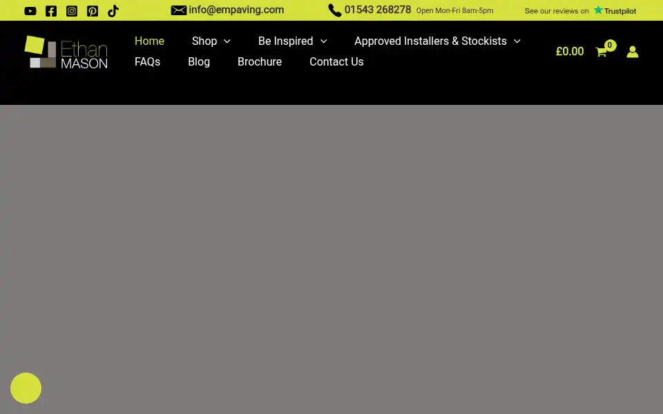 Screenshot of ethanmasonpaving.com