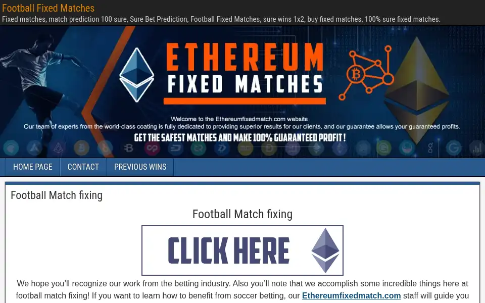 Screenshot of ethereumfixedmatch.com