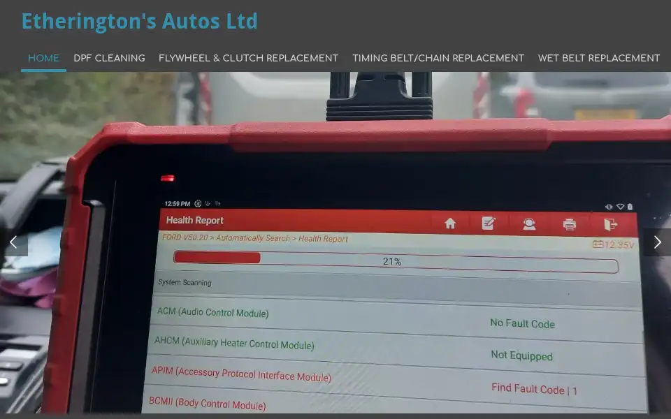 Screenshot of etheringtonsautos.com
