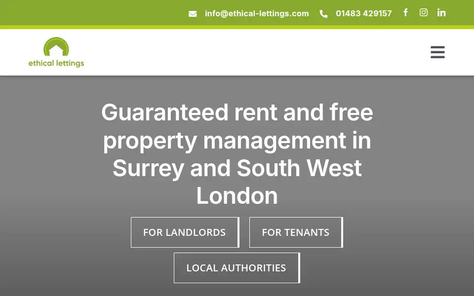 Screenshot of ethical-lettings.com